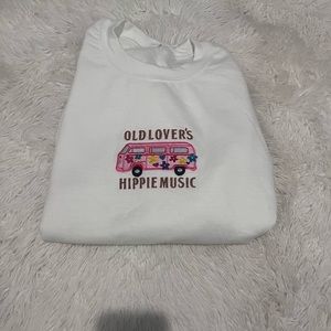 HARRY STYLES sweatshirt ~ “old lovers hippie music” lyrics